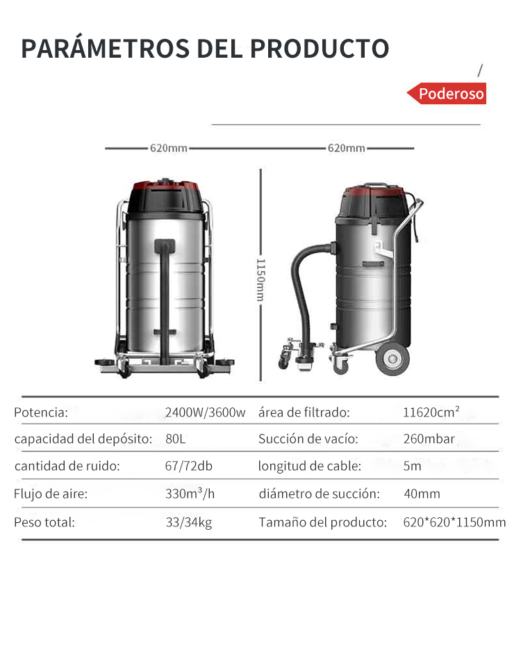 Yangzi c3 aspiradora industrial de acero inoxidable(图18)