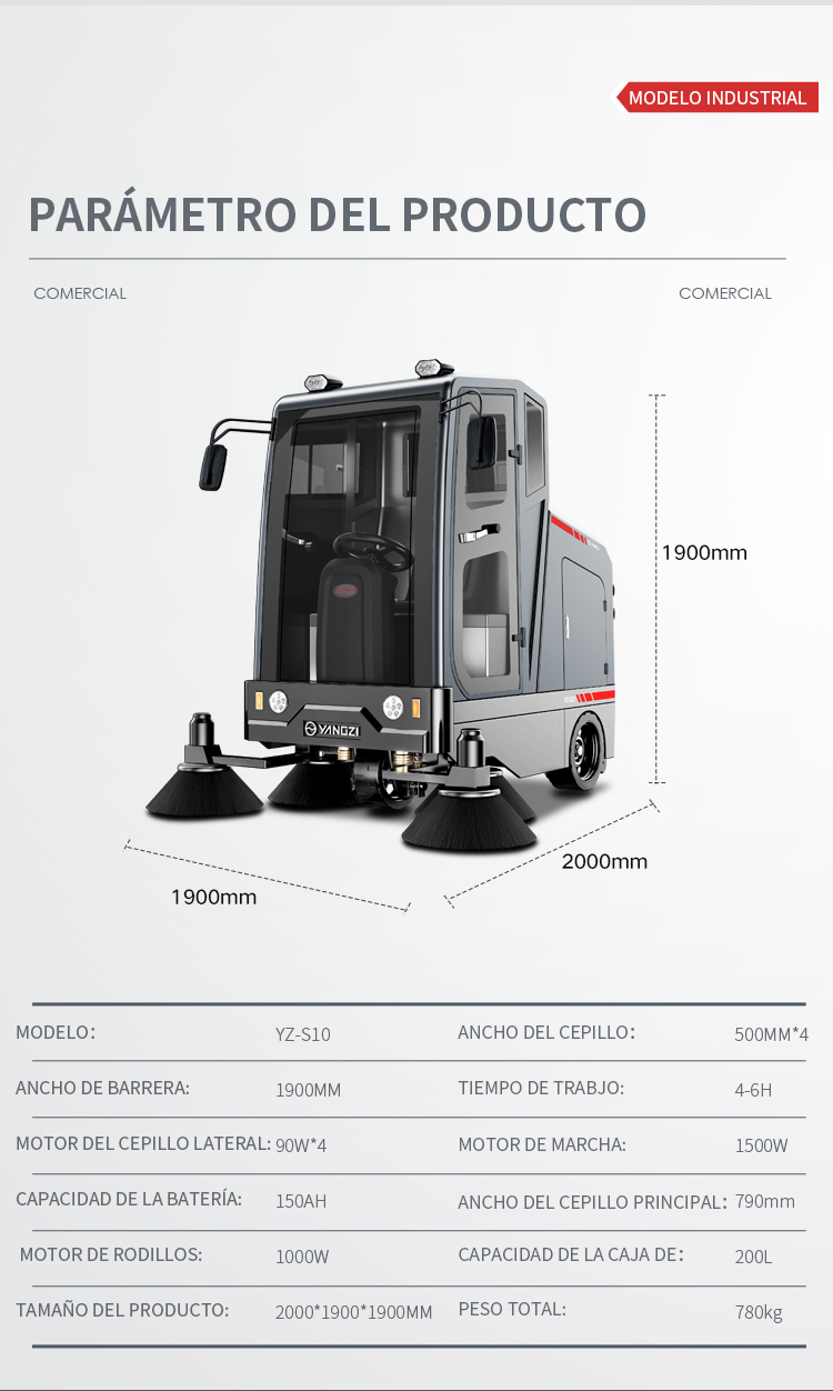 Yangzi S10 barredora de suelo industrial con conductor(图16)