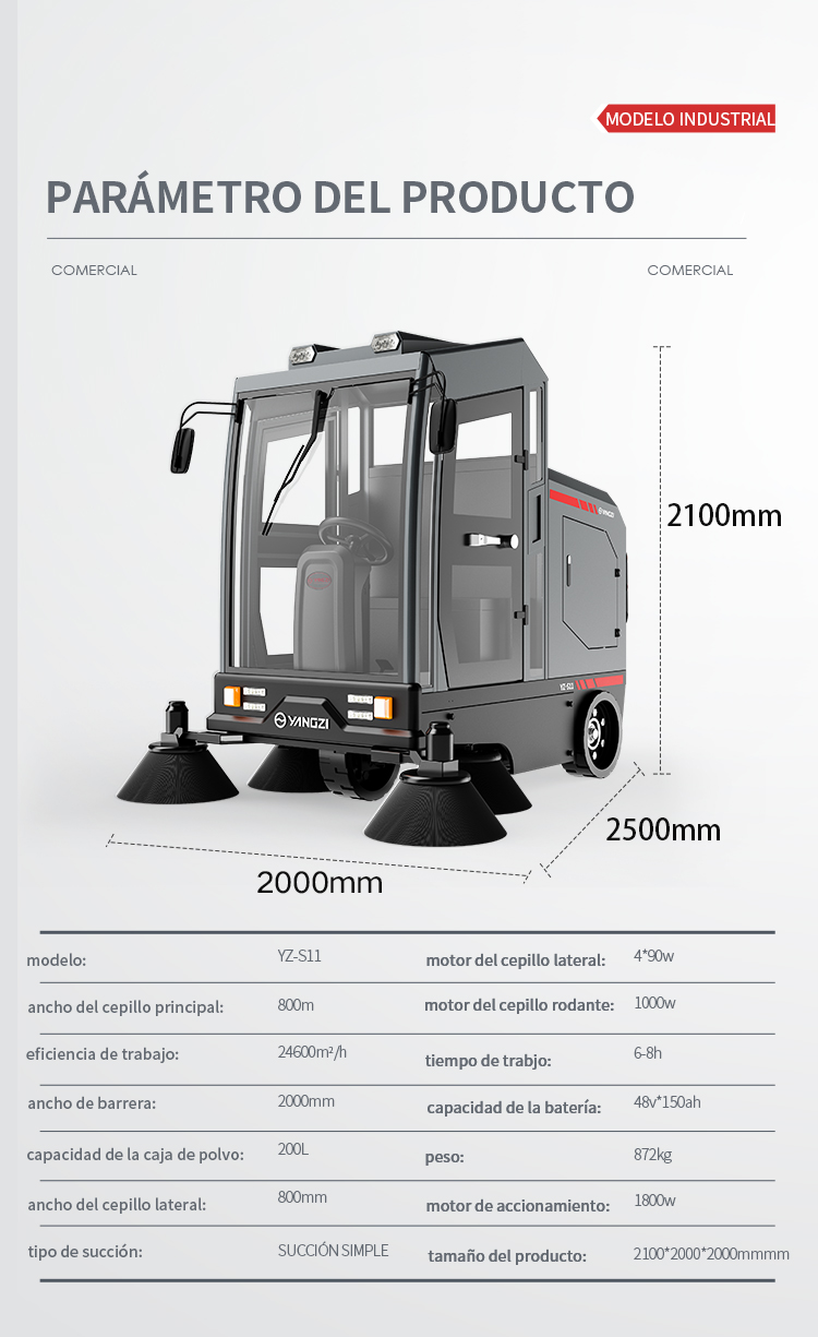 Yangzi S11 Barredora de calles con conductor(图17)