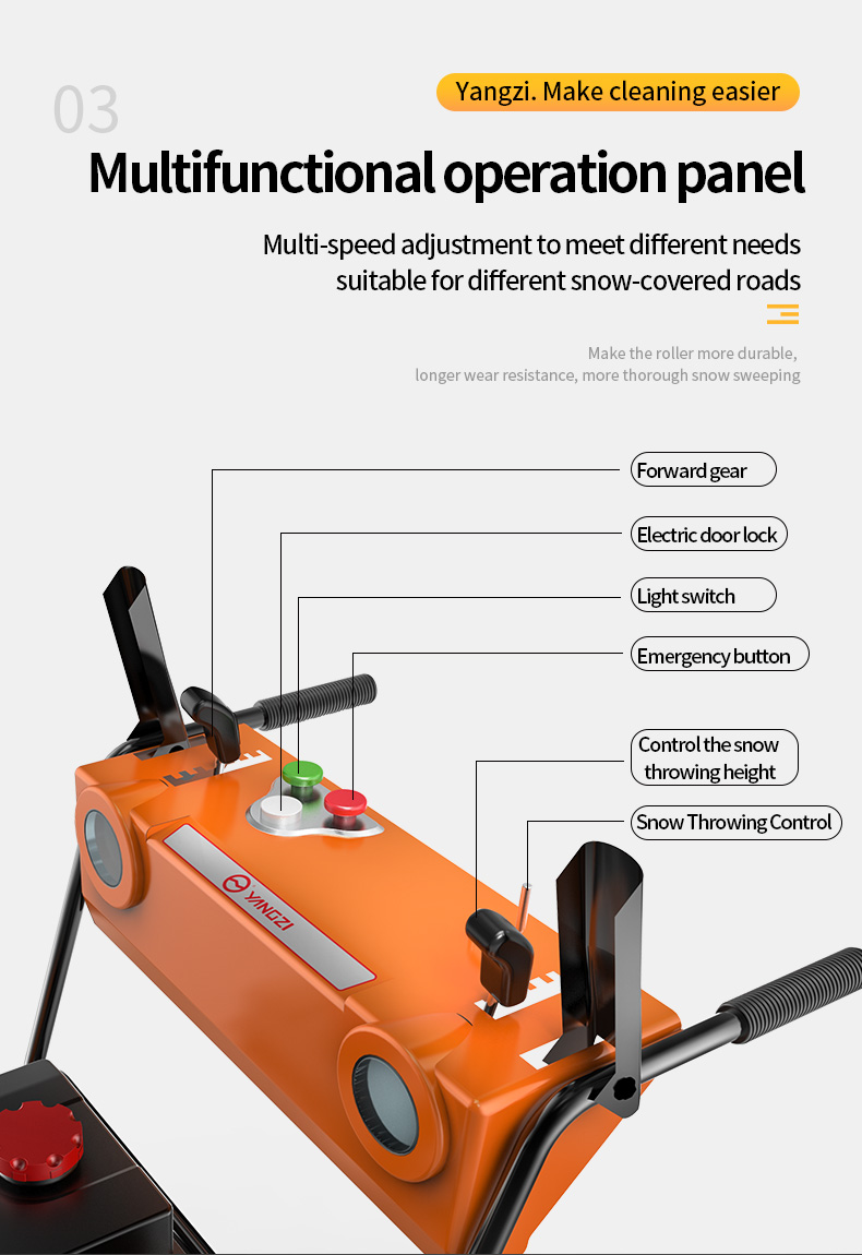 Yangzi SXJ001 Walk Behind Hand Held Snow Thrower Snow Blower Machine(5)