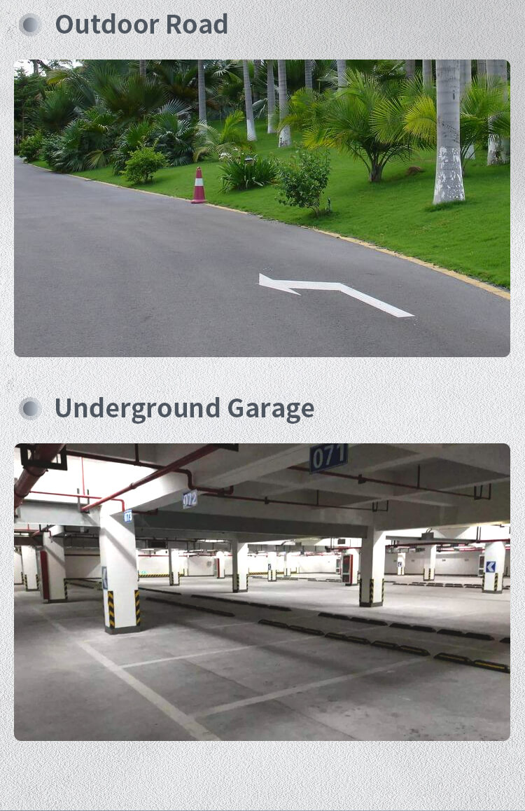 outdoor road and underground garage