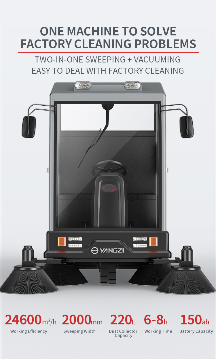 ride-on sweeper specifications
