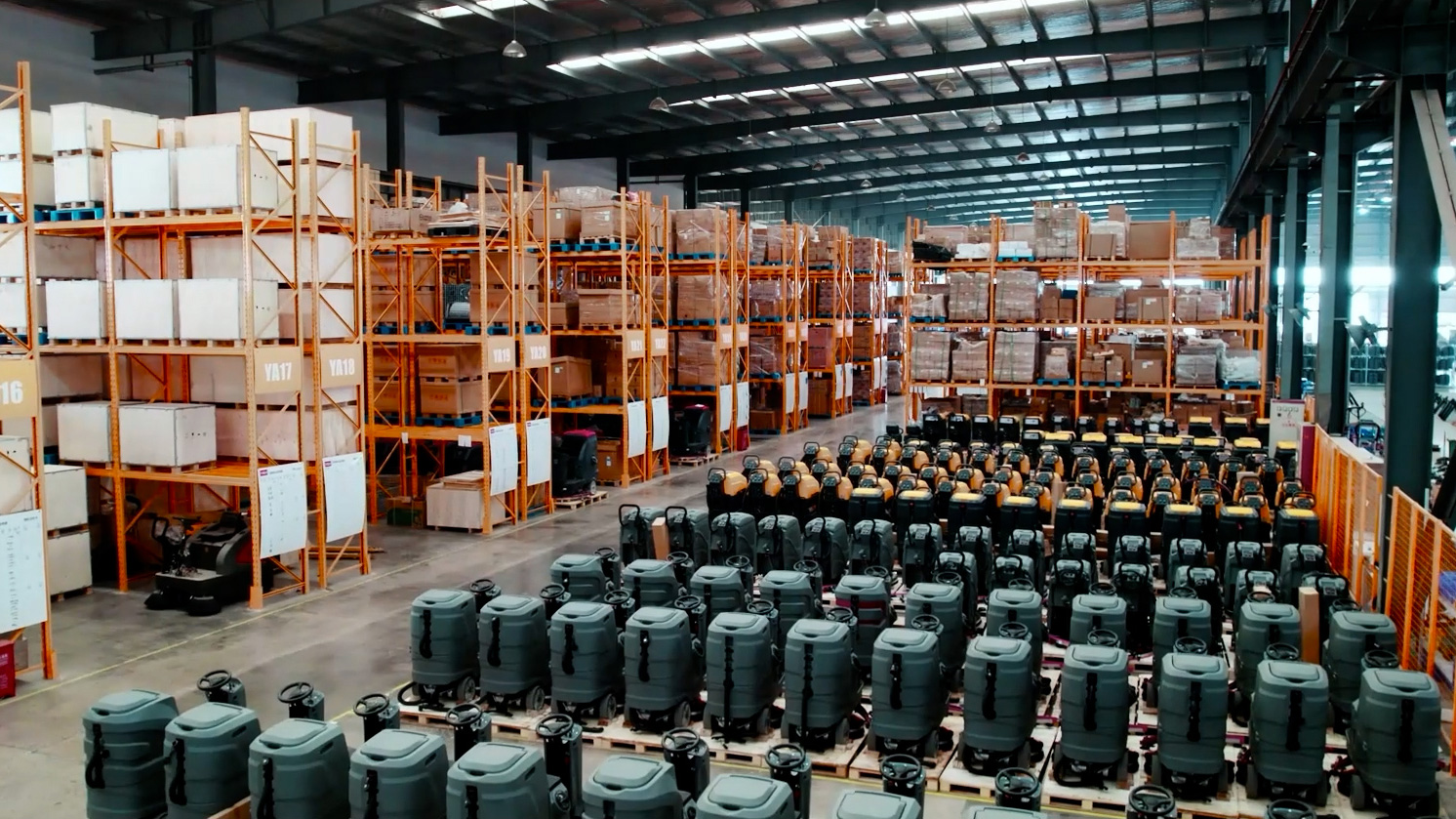 Floor scrubber production line