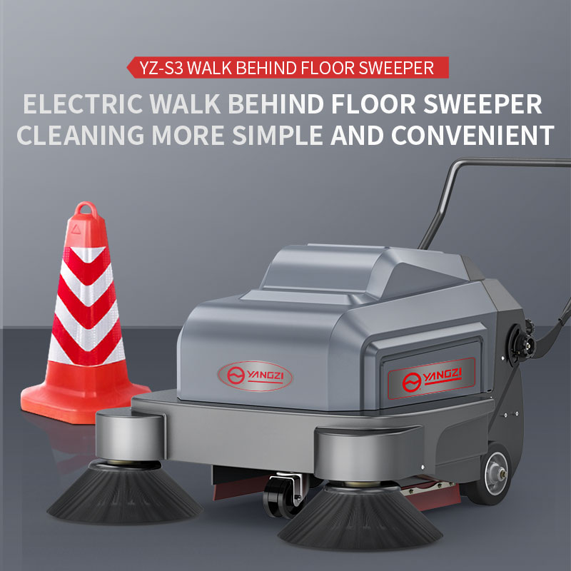 walk-behind electric floor sweeper