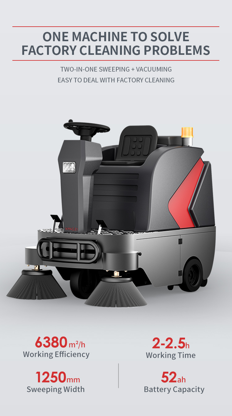 Yangzi GS1 Small Ride On Commercial Floor Sweeper(2)